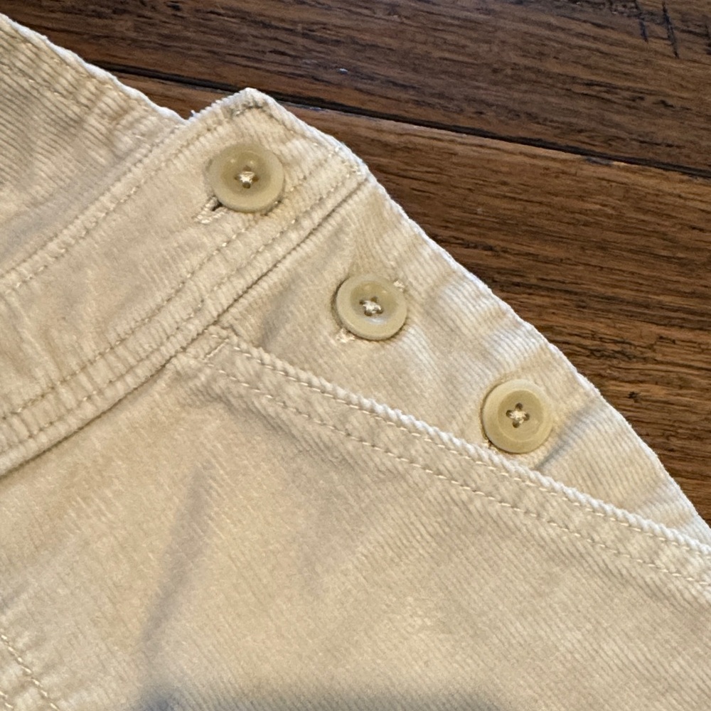 Patagonia Stand Up Cropped Corduroy Cream Overalls - Picture 4 of 7